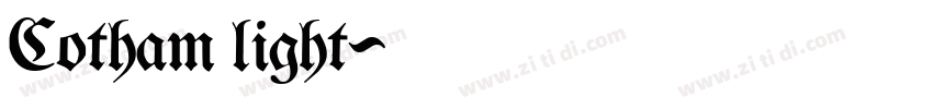 Cotham light字体转换